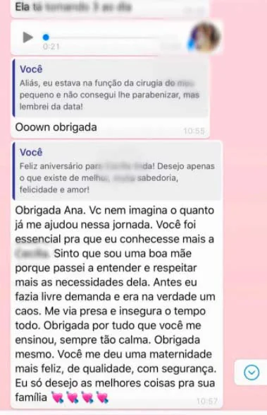 Registro de relato de uma família; abrir imagem completa